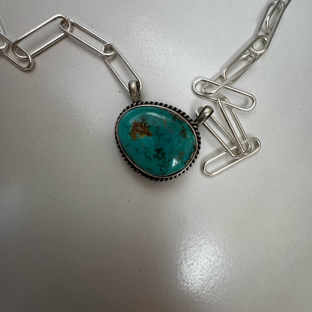 SOLD‼️Sterling silver turquoise Necklace